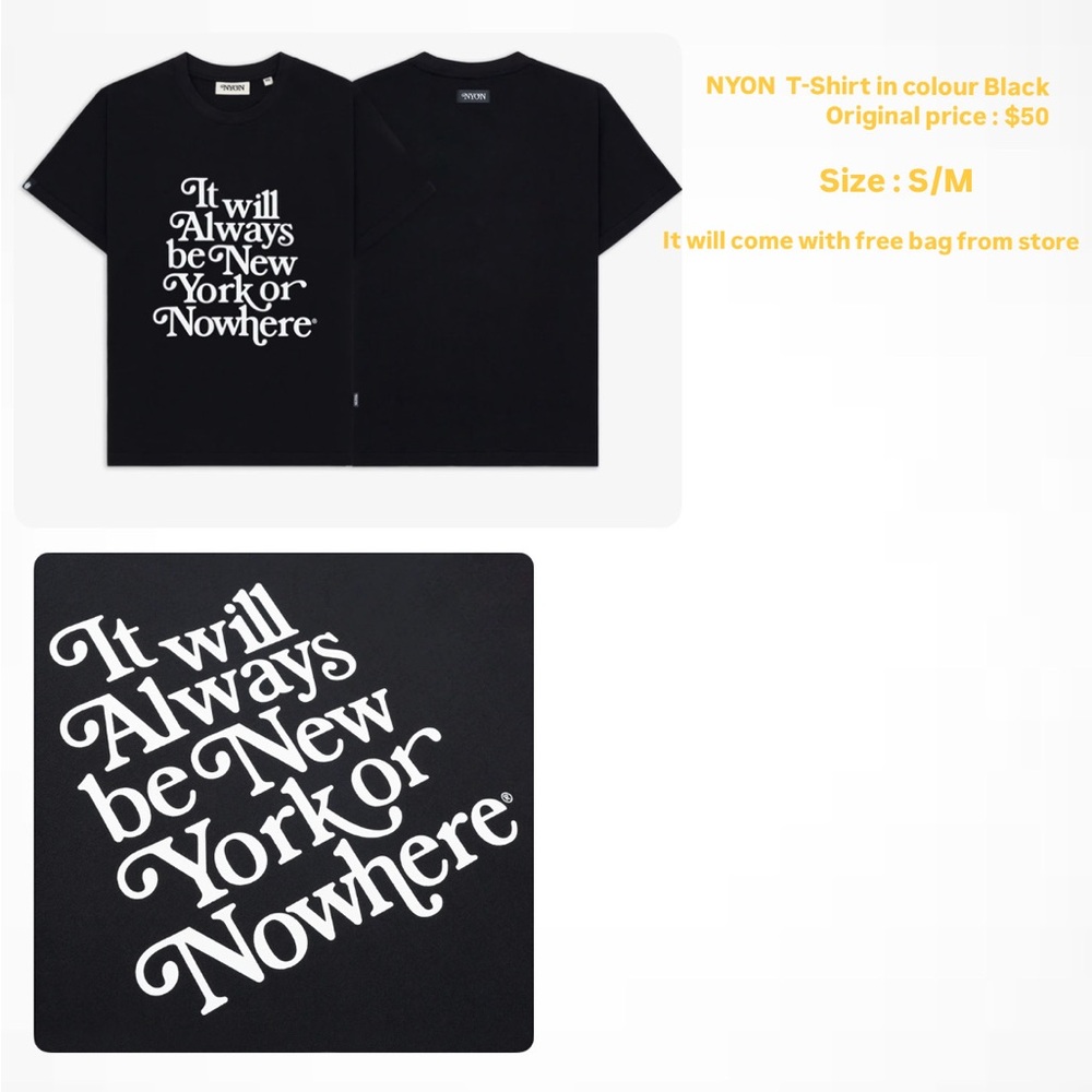NYON Black Graphic T-Shirt